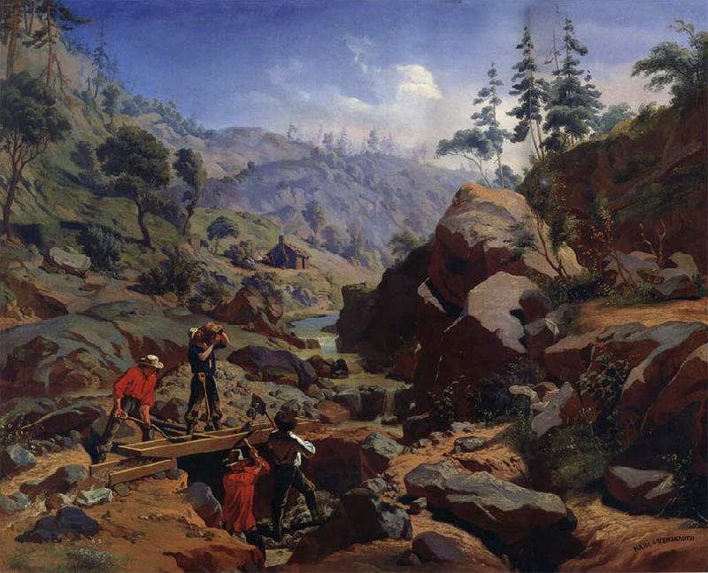Charles Christian Nahl and august wenderoth Miners in the Sierras China oil painting art